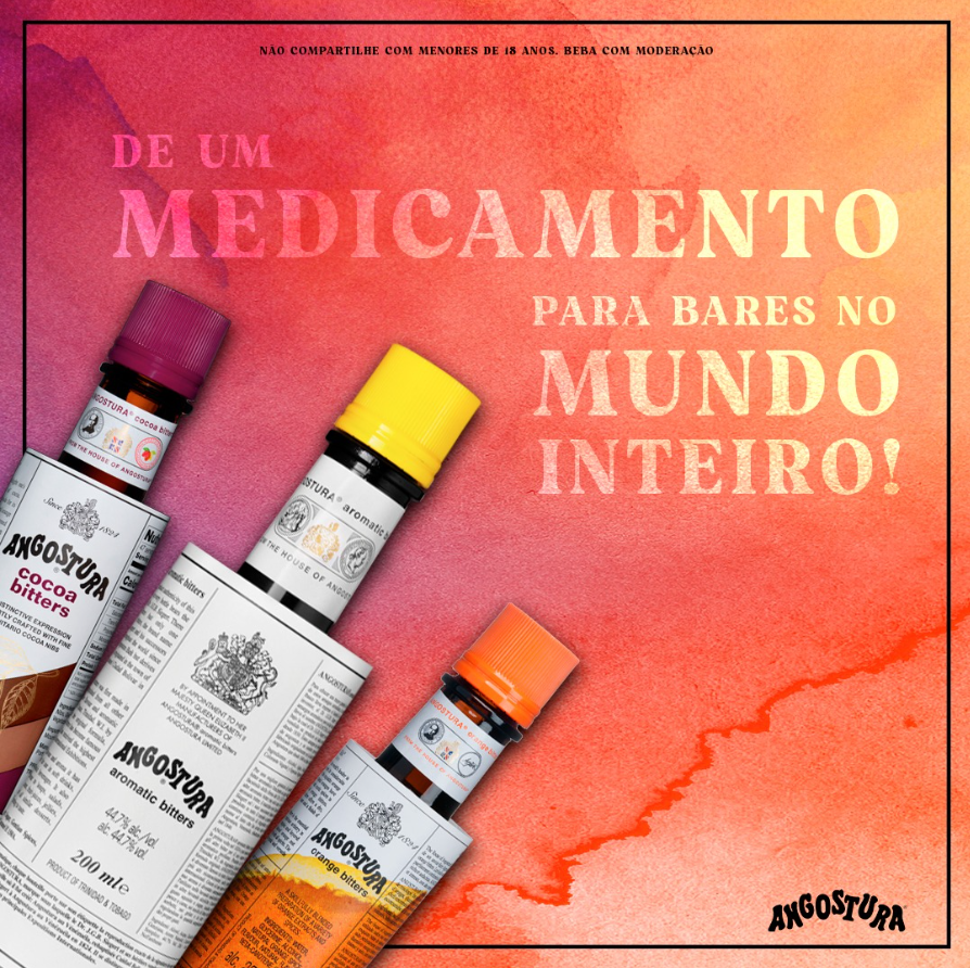 Banner com três tipos diferentes de Angostura