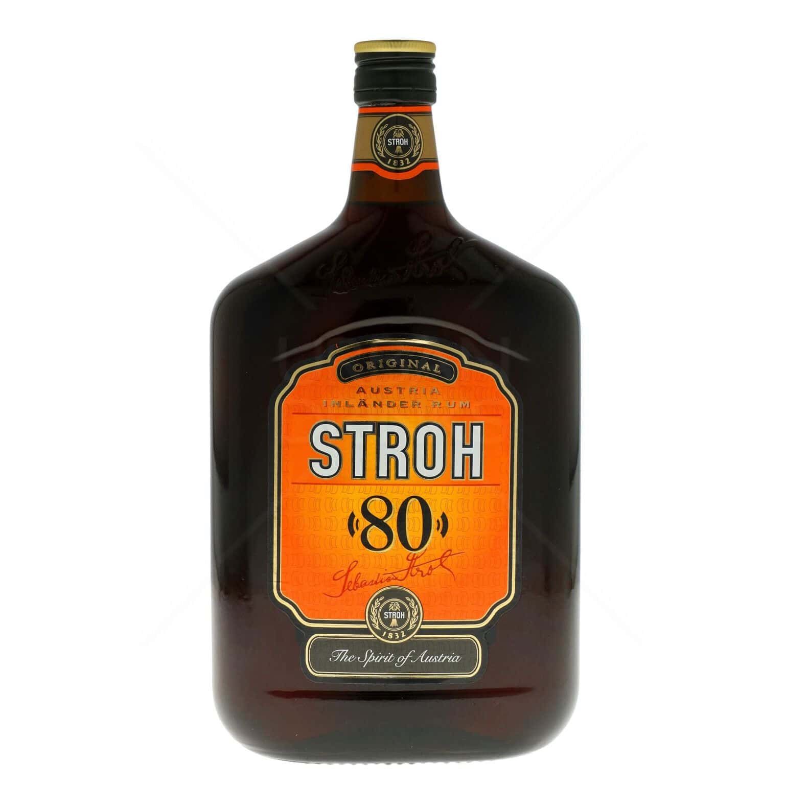 Stroh 80 - Destilado austríaco com 80% de teor alcoólico, famoso na culinária e confeitaria